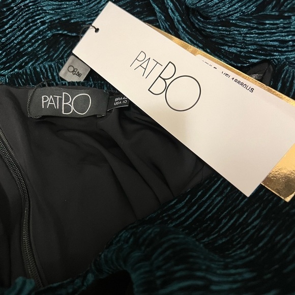 NWT PATBO Textured Velvet Lace-up Maxi Dress Prussian Green - Picture 16 of 17